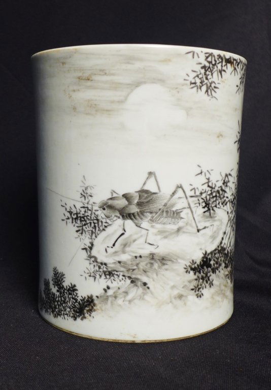 Chinese Porcelain Brush Pot (1 of 9)