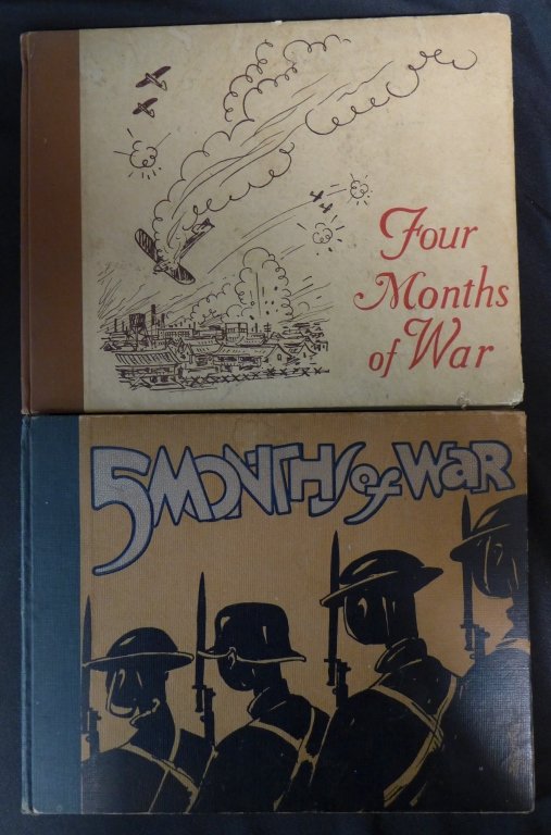 2 Rare books Printed by North-China Daily News: -"Four Months of War". A Pen and Picture Record of the Hostilities Between Japan and China in and Around Shanghai, From August 9th till December 20th, 1937, from the press of the "North-China Daily Ne
