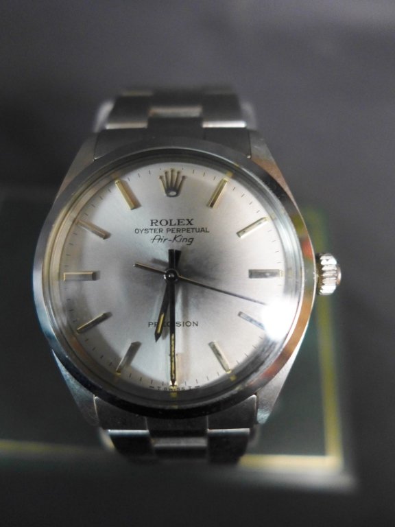 Rolex Oyster Perpetual Air King Watch: Air King 5500 Oyster Perpetual Precision Stainless Steel Silver Dial Watch. Gentleman's wrist watch. Comes in original Rolex fitted box and Certificate of Authenticity. Both the COA and the watch are 