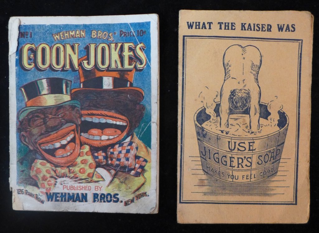 Antique Printed Joke Booklets: 2 Antique Printed Joke BookletsIncludes:Antique 1907 Wehman Bros. No.1 "COON JOKES" Black Americana Book. Published by Wehman Bros, NY. 61 pages plus color cover.and "What the Kaiser Was...What The Ka