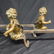 Patinated Bronze Cherub Andirons - 3