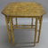 Modern Burl Wood Pattern & Faux Bamboo Frame Table