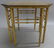 Modern Burl Wood Pattern & Faux Bamboo Frame Table - 2