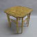 Modern Burl Wood Pattern & Faux Bamboo Frame Table - 3