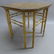 Modern Burl Wood Pattern & Faux Bamboo Frame Table - 6