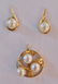 Gold & Pearl Tree of Life Pendant & Pearl Earrings - 2