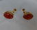 Carnelian & Gold Earrings