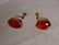 Carnelian & Gold Earrings - 8