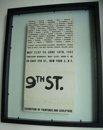 Original Leo Castelli 9th St.1951 Exhibition Inv: Original Leo Castelli 9th St.1951 Exhibition InvitationTitle: 9th St. Exhibition of Paintings and Sculpture. Among the many noted artists showing in this exhibition are deKooning, Pollock, Hofmann, Kl