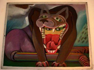 Ben Birillo "Horizontal Dogs" Original Painting,: Ben Birillo "Horizontal Dogs" Original Painting, signed. Ben Berillo (American b. 1934) was a major figure in the Pop-Art world. He wroked with Andy Warhol, Roy Lichtenstein, Jasper Johns and others.S