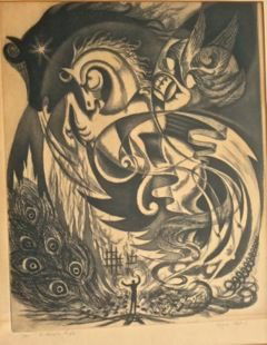 Ralph Fabri, "A Hero's Life" Etching, signed: Ralph Fabri, "A Hero's Life" Etching, signed, numbered and titled.Ralph Fabri (Hungary/America 1895-1975)Medium: EtchingSigned & titled: Bottom edgeEdition: 11/50Date: 1946Dimensions: Framed: 14.6" x