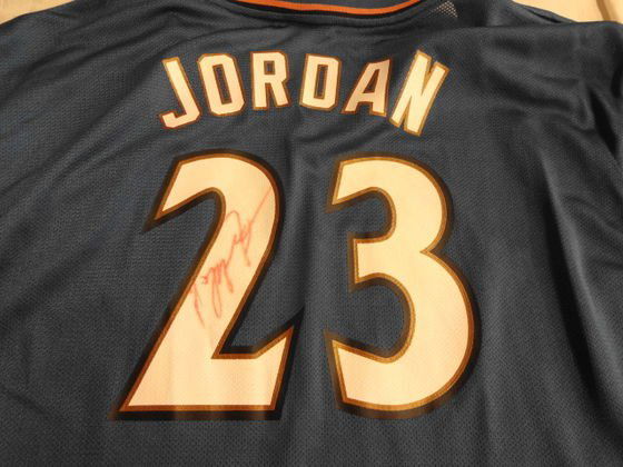 Michael Jordan Autographed Wizards Jersey, COA: Michael Jordan Autographed Washington Wizards Reebok Jersey with notarized COA from PSA/DNA.Condition: Jersey is new with tags. Excellent condition.Provenance: Private collectionSigned in red marker.