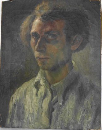 Erwin Wending, Oil on Canvas, Self Portrait: Erwin Wending (German/American, 1900 - 1993), oil on canvas, self portrait. Born in Freiberg. In 1937, following the completion of his studies at the Dresden Art Academy, he immigrated to Israel. In 1