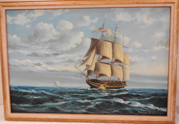 robinson jones oil painting clipper ships at sea painting estimate format