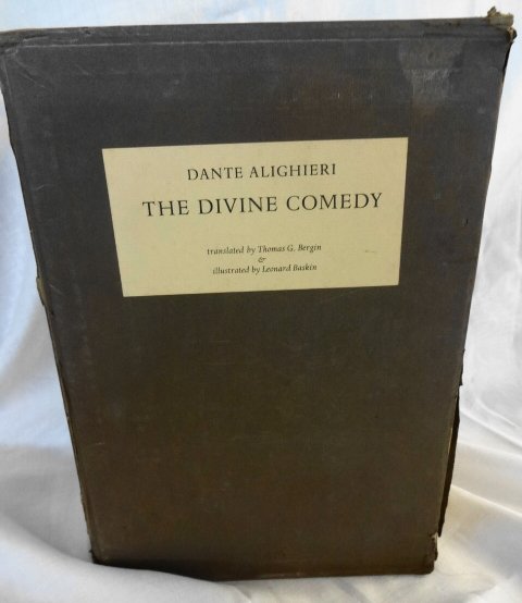 Leonard Baskin- Divine Comedy 3 Vols. 1st Printing: The Divine Comedy, 3 Vols., Clothbound in cardboard case.Illustrated by Leonard BaskinPublished: Grossman Publishers, Inc., NY19691st PrintingCondition: Tears & losses noted on cardboard outer cover.