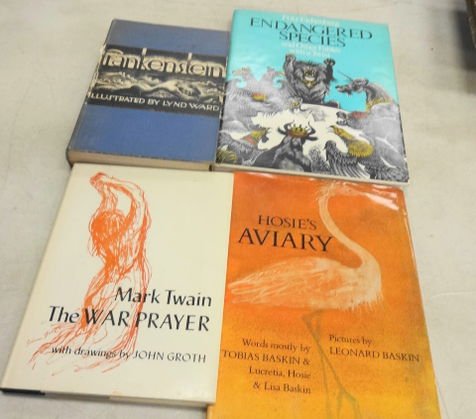 Frankenstein, Illustrated by Lyn Ward, 1934 & more: Frankenstein- Lyn Ward, & 3 more books by noted illustrators, including Eischenberg, Leonard Baskin & John Groth.Condition: Very goodProvenance: Estate of John Wylie (Thomas)