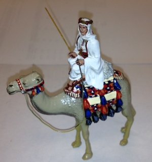 Lawrence of Arabia Cast Figure with Display Case: Lawrence of Arabia Metal Figure, hand painted, comes with display case. Dimension: Figure 4-1/4" x 3"; Case 7-1/4" x 3-1/4" Provenance: Hudson Valley New York
