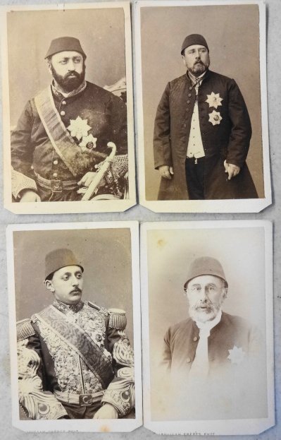 Middle East Albumen Photos, Sultans, Abdullah Freres: 19th C Albumen PhotographCDV's, Sultans, Abdullah Freres (Armenian, 1820-1902) Includes images of: Pasha of Egypt, Fuad Pasha, Sultan Abdul Aziz, and unknown Sultan. Abdullah Freres Studio, Constantin