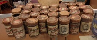 Edison Phonograph Cylinder Rolls (42): Lot of 42 Edison gold molded records Condition: Good Provenance: Hudson Valley New York Estate