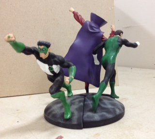 Green Lantern Mini Statues, DC Direct, Limited Ed: DC Direct, (3) Limited Edition of 0005/2300, 0006/3200, and 0678/2500. Hand painted and cold-cast porcelain statues. Sculptor: William Paquet Golden Age - Alan Scott, Silver Age - Hal Jordan, Current 