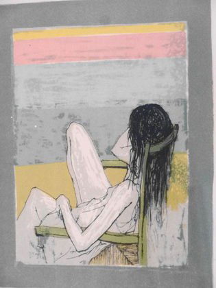 Jean Jansem, Color Lithograph, Pencil Signed: Jean Jansem, (French 1920-2013) Medium: Color LithographTitle: Green ArmchairSigned: Pencil Signed "Jansem" & marked E.A., Bottom margin.Dimensions: Framed: 14 1/4" x 16"; Site: 7" x 10"Condition: Ver