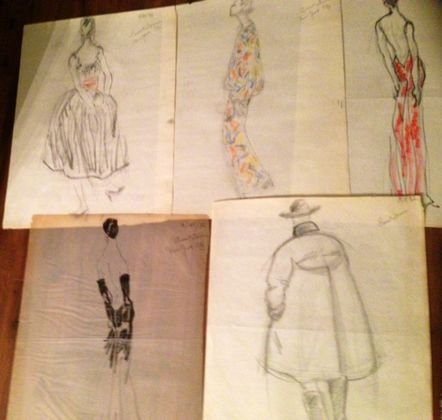 Fashion Illustrations, Ernest Gross, (5): Ernest Gross, (American, New York City, 20th century) Fashion designs for Hattie Carnegie, Pauline Trigere, and other fashion houses with designs appearing prominent magazines and newspapers. Gross wa
