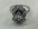 Estate 14k White Gold, Diamond & Sapphire Ring 3.7g