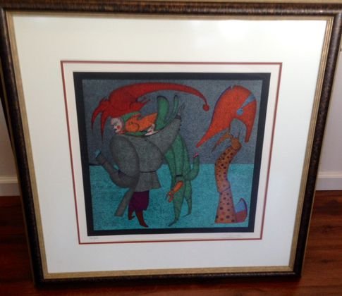 Mihail Chemiakin Color Lithograph, Signed: Mihail Chemiakin (Russian, b. 1943)Color lithographPencil signed and numberedEdition: 161/300Dimensions: Framed: 34" x 33"; Site: 21 1/2" x 21"Condition: Very good. Custom framed.Provenance: Bedford,