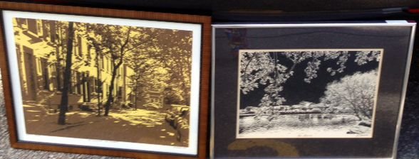 Richard Ehrlich, Colored Lithographs, (2): Richard Ehrlich, (American, NYC, b.1938)A. "Rittenhouse Square Street"Dimension: 22" x 18"Pencil signed: Lower rightArtist ProofB. "Art Museum"Dimension: Frame 20.6" x 16.4"; site 14.6" x 10.6"Pencil