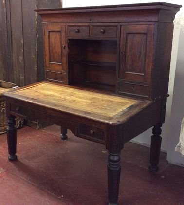 Antique Erie Railroad Station Oak Desk - Antique Erie Railroad Station Oak Desk