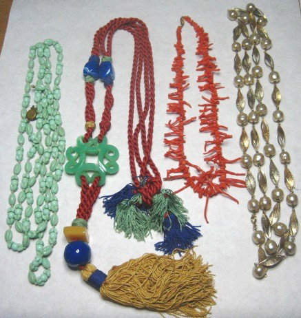 Yves Saint Laurent Bakelite ,Coral and stone: yves saint laurent bakelite, coral, stones, faux pearls, vintage necklaces.