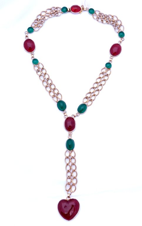 Vintage Yves Saint Laurent Necklace: Vintage Yves Saint Laurent Poured Glass Necklace from the 1980s.