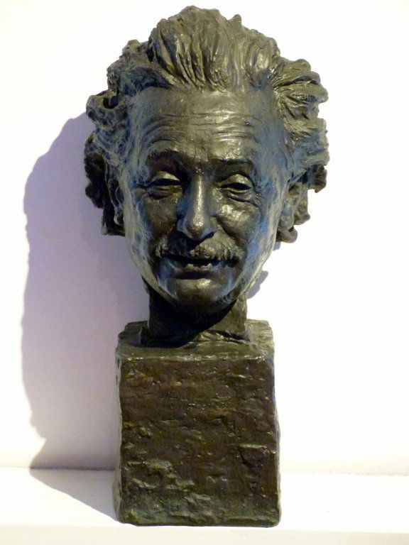 JO DAVIDSON, Bronze Bust of Einstein: EX COLLECTION OF JACK TANZER, 22" H