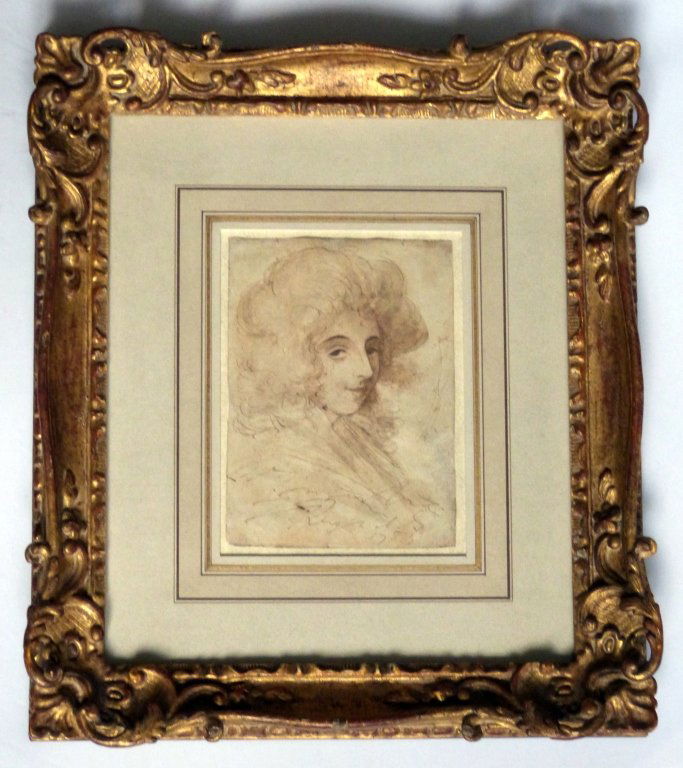 Old Master Drawing in gilt Frame: old master drawing in gilt frame, signed and dated. 14 x 12 inches ex collection of jack tanzer