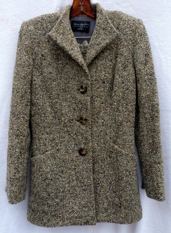 Eric Gaskins Wool & Tweed Skirt Suit: Size 6