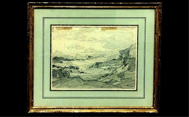 Frederick Judd Waugh - Seascape: Frederick Judd Waugh (1861 - 1940) Seascape Pencil on Paper 14" x 16.5" Provenance Collection of Jack Tanzer