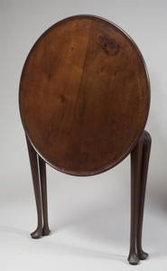 RARE QUEEN ANNE MAHOGANY TUCKAWAY TEA TABLE