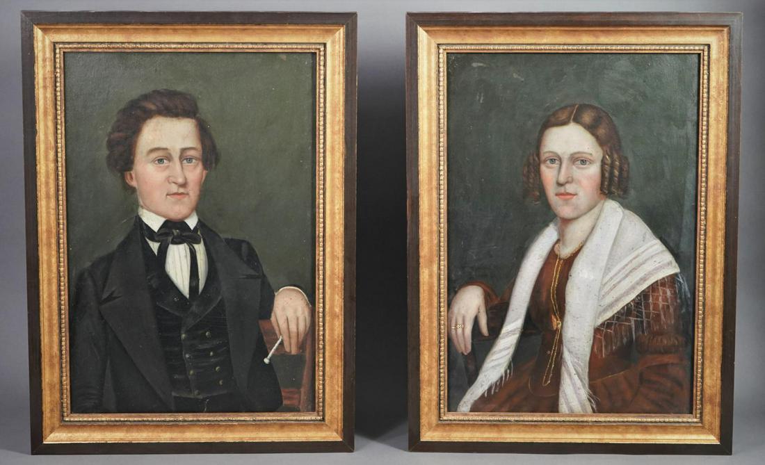 PAIR OF PORTRAITS OF HUSBAND AND WIFE (1 of 20)