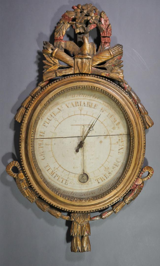 A LOUIS XVI GILT-WOOD BAROMETER (1 of 20)