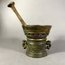 CAST BRONZE MORTAR AND PESTLE DATED 1649