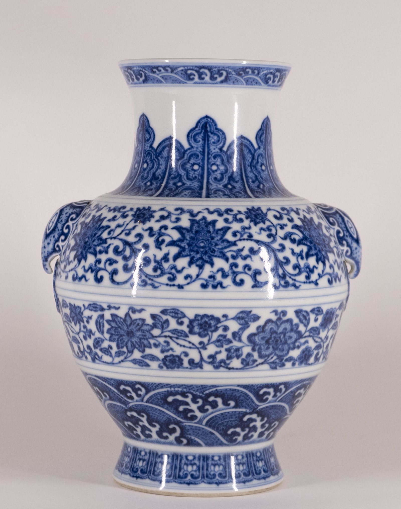 Chinese Blue and White White Hu Form Vase (1 of 20)