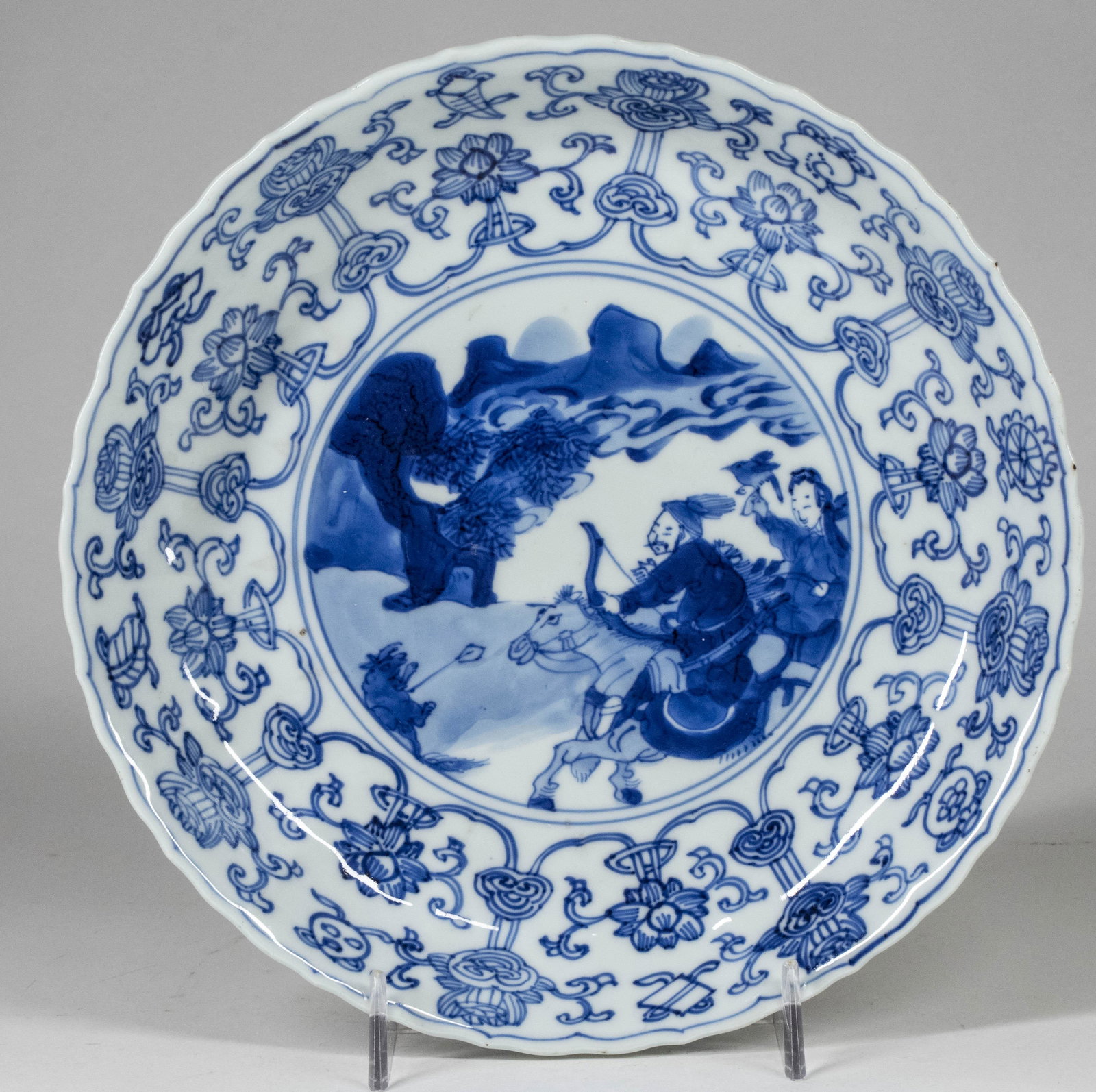 Porcelain Hunting Dish w/ Apocryphal Chenghua Mark (1 of 13)