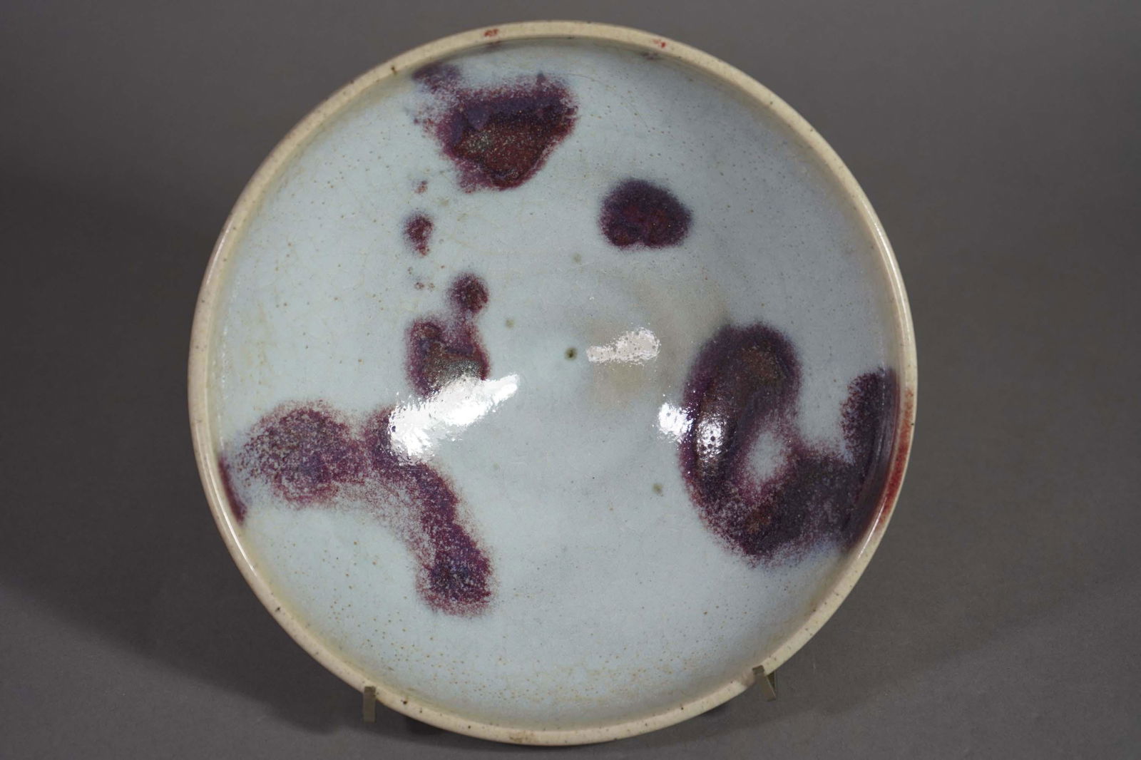 Jun Ware Bowl with Purple Manganese Splashes (1 of 16)