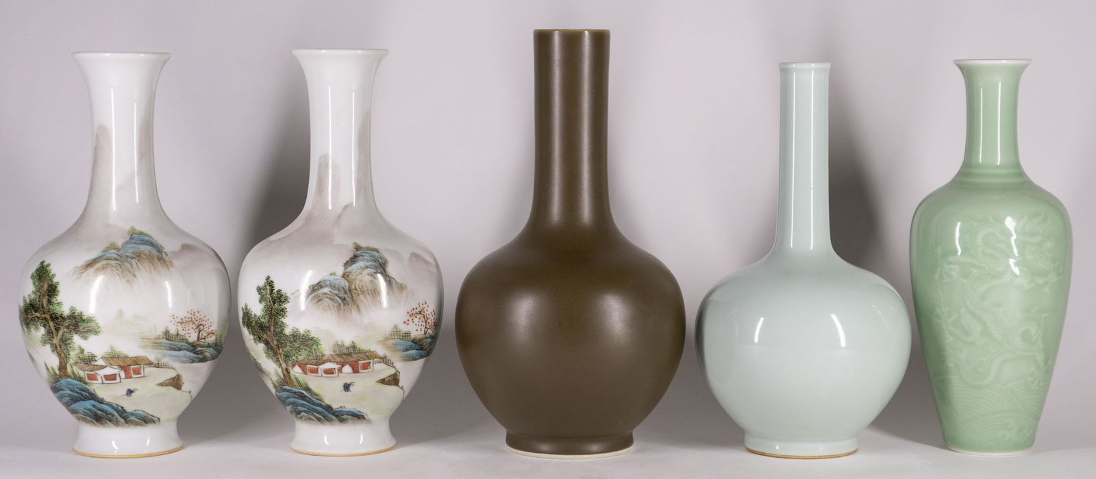 Five Chinese Porcelain Vases with Marks (1 of 19)