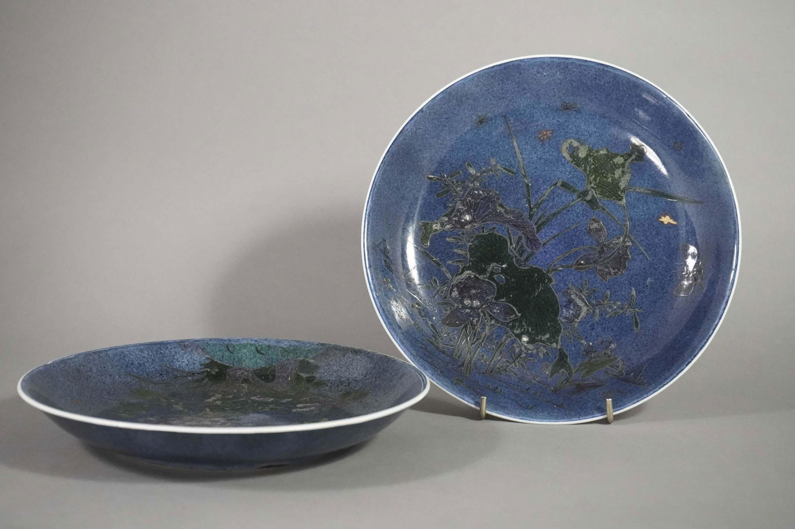 Pair of Blue Kangxi Plates w/ Mark and of Period (1 of 20)