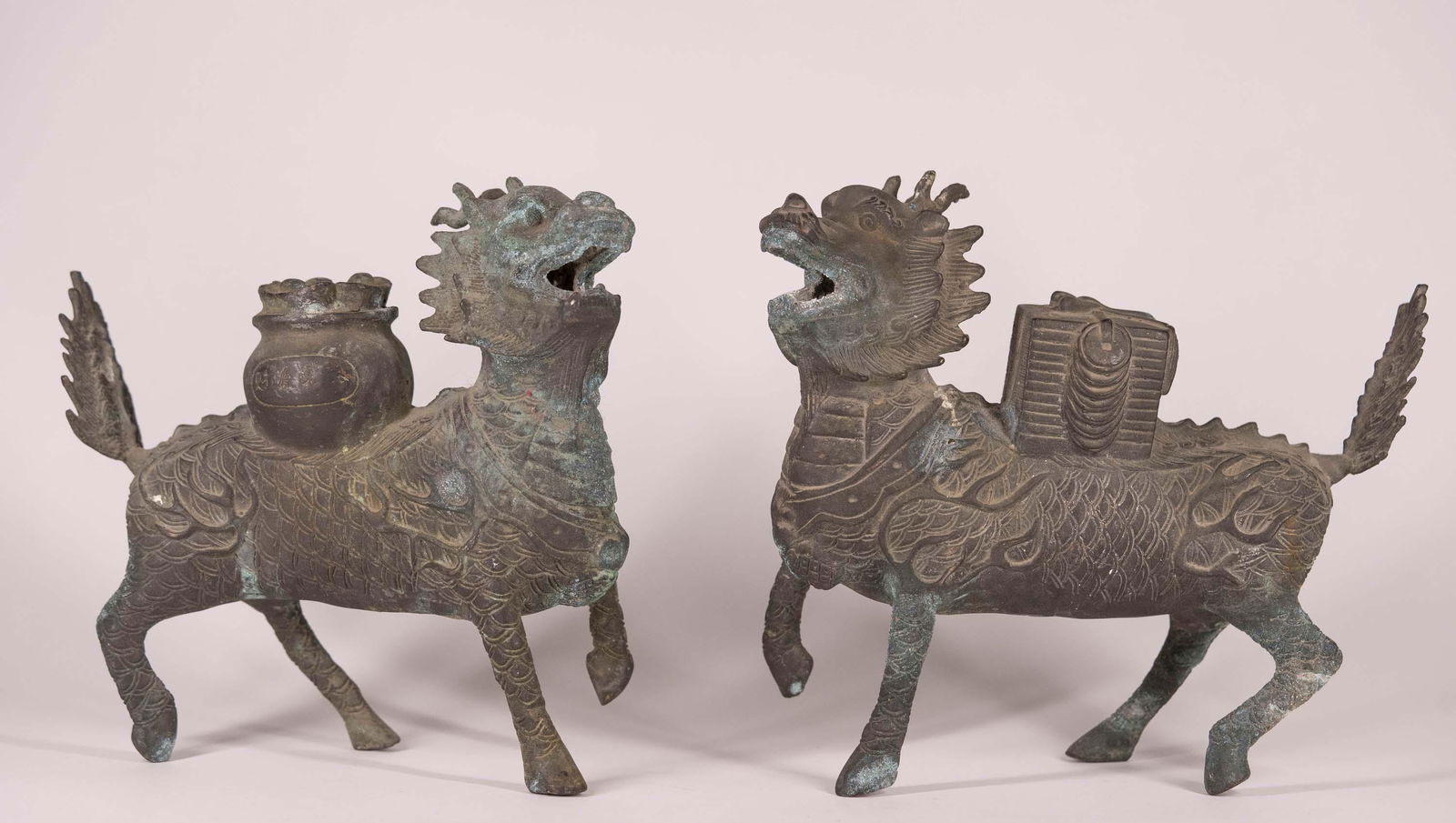 Pair of Chinese Bronze Qilins (1 of 16)
