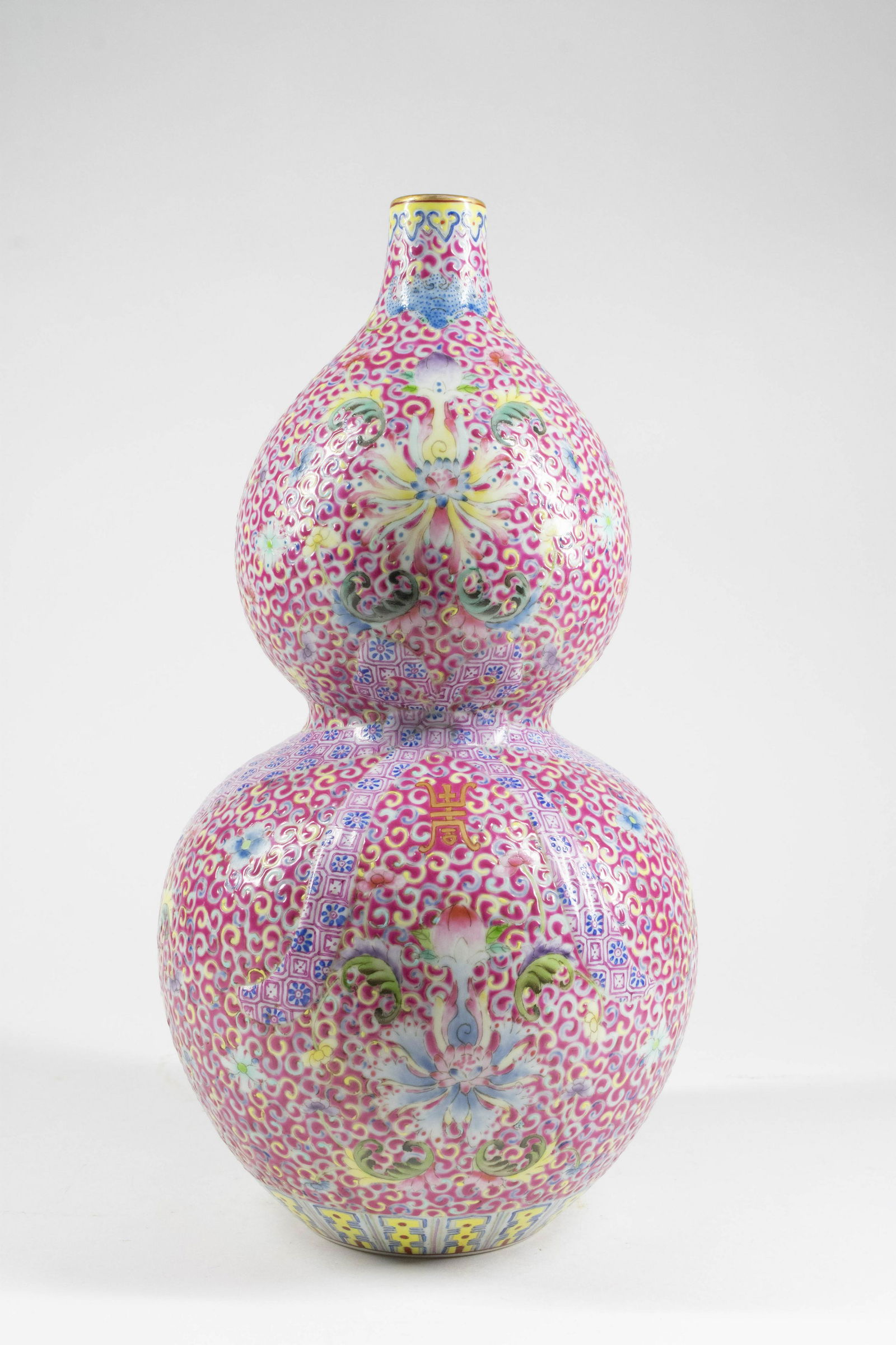 Chinese Porcelain Enameled Double Gourd Vase (1 of 13)