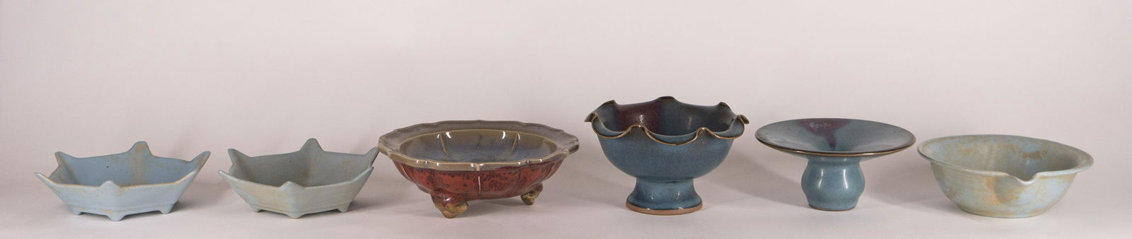 Three Ru Style Bowls and Three Jun Style Bowls (1 of 20)