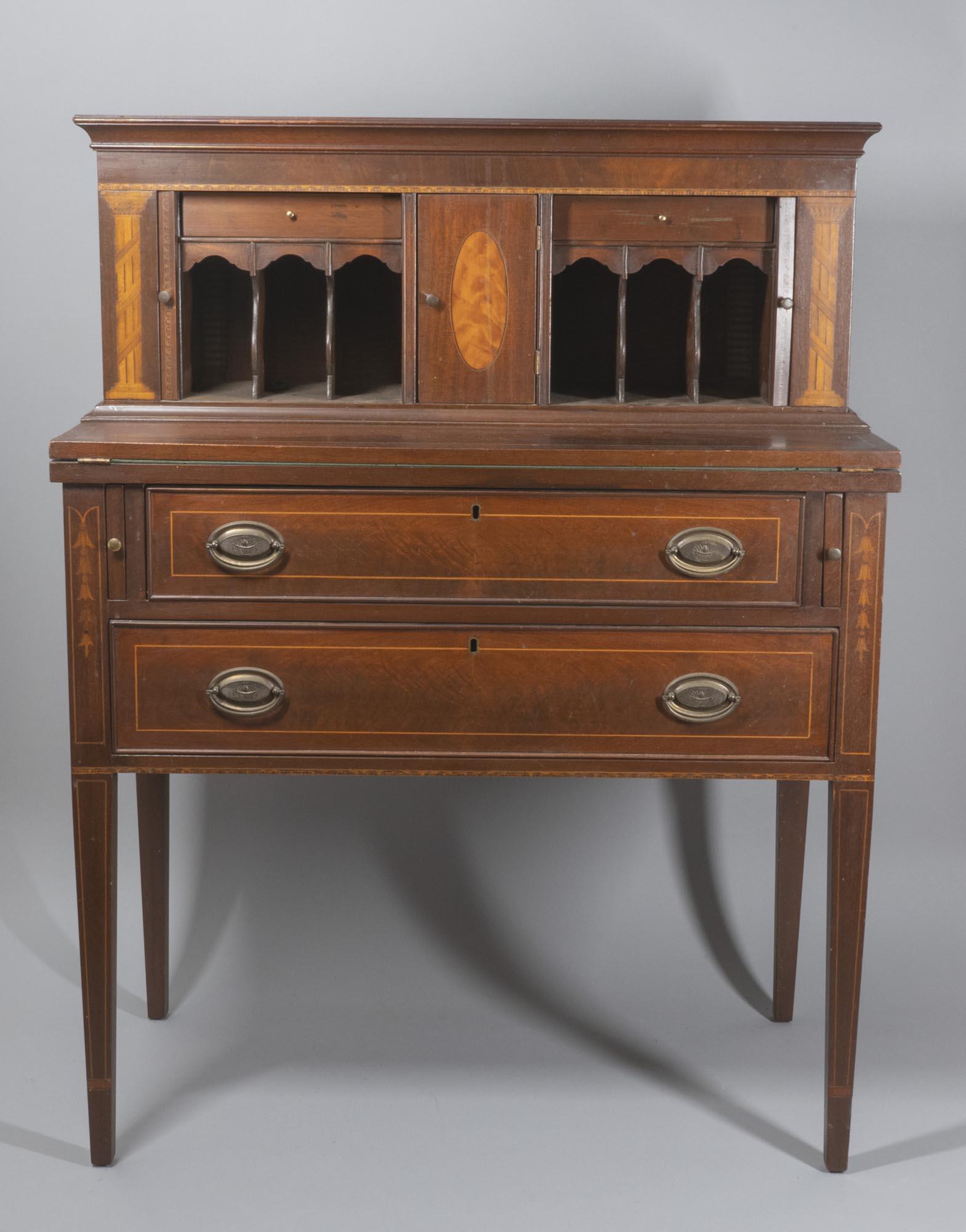 Federal Style Mahogany Tambour Desk (1 of 20)