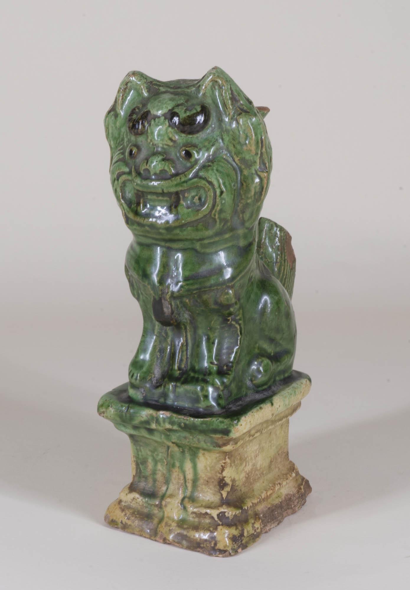 Glazed Ceramic Lion Form Joss Stick Holder (1 of 10)